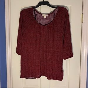 MICHAEL KORS PLUS ROUCHED BOTTOM TUNIC TOP